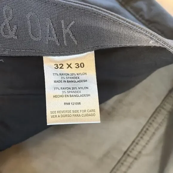 Copper & Oak Men’s Grey Performance Tech Pants 32x30 Casual Basic Everyday Pant - Picture 5 of 5